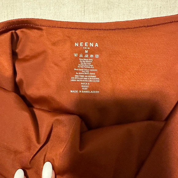 Neena Swim Backless Mini Dress - Rust Orange - Picture 4 of 6